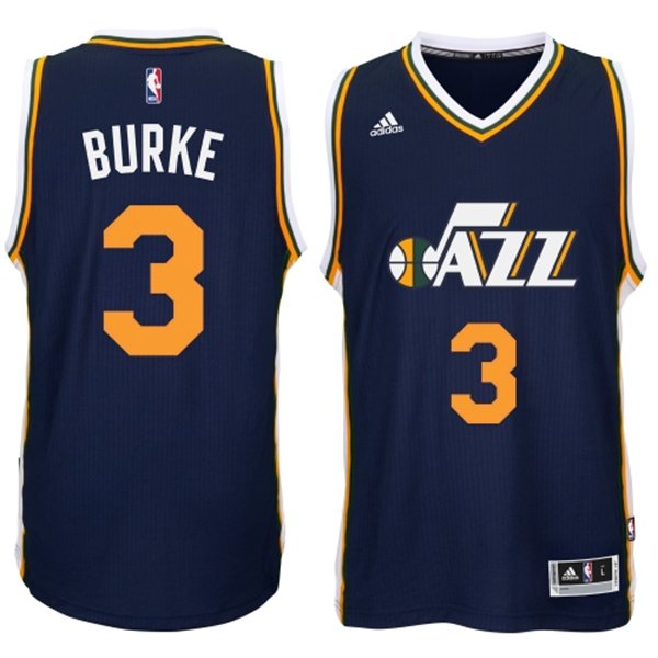 Utah Jazz #3 Trey Burke 2014 15 New Swingman Road Blue Jersey